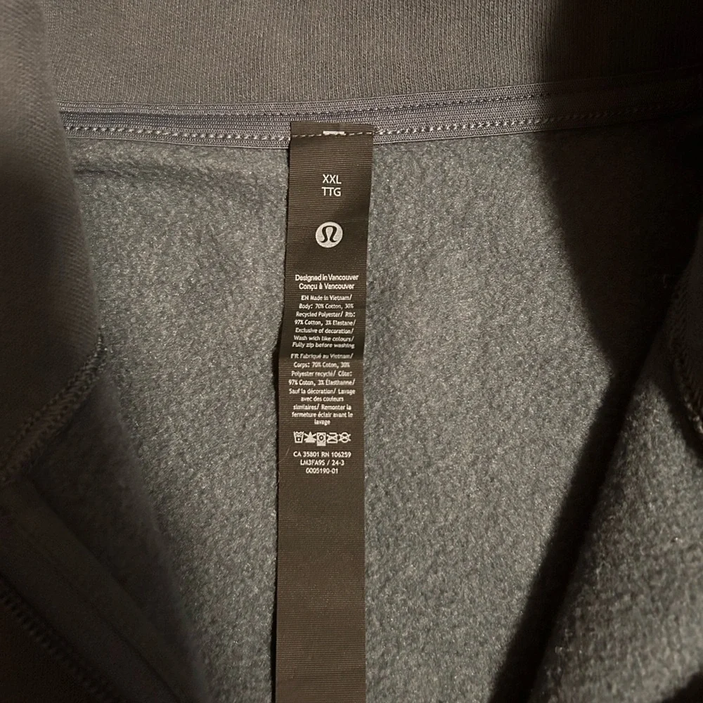 Dark Gray Lululemon 1/2 Zip - Picture 2 of 2
